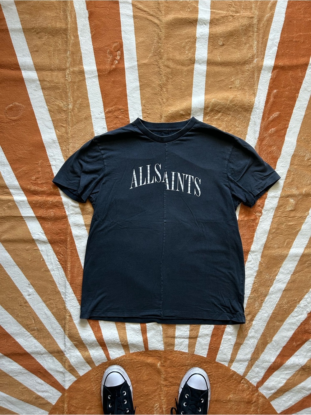 All Saints Grey Logo Tee